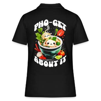 Pho Suppe Vietnamesisches Essen Pho-get Über Kawaii - Frauen Polo Shirt - Schwarz - Hinten - Ailine (174cm)