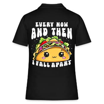 De temps en temps, je m’effondre Taco Lover Mexicain - Polo Femme - noir - Dos - Ailine (174cm)