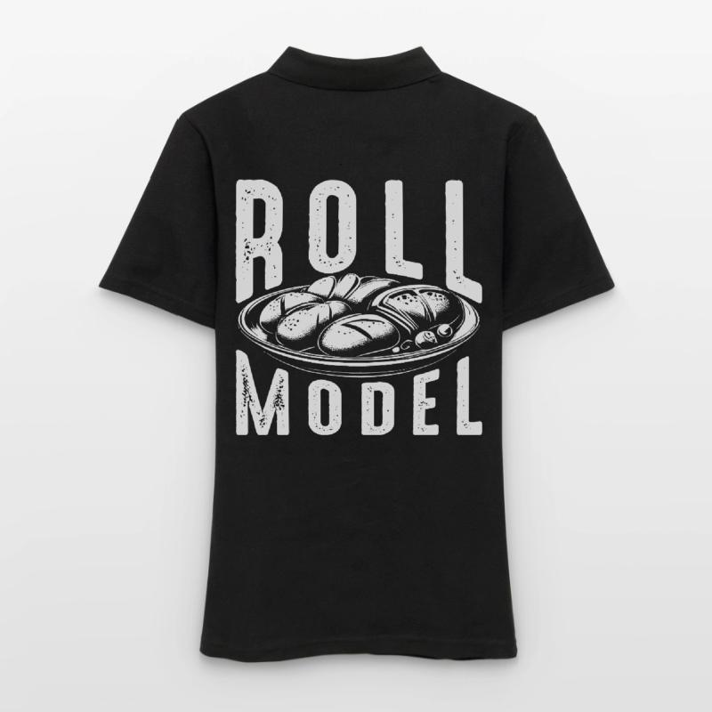 Baking Bakery Bread Roll Model Funny Baker Women's Polo Shirt