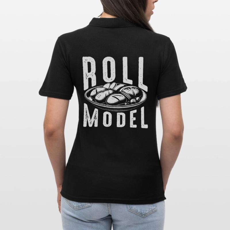 Baking Bakery Bread Roll Model Funny Baker Women's Polo Shirt