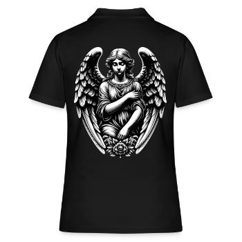 Ange gothique mélancolique : élégance artistique - Polo Femme - noir - Dos - Ailine (174cm)