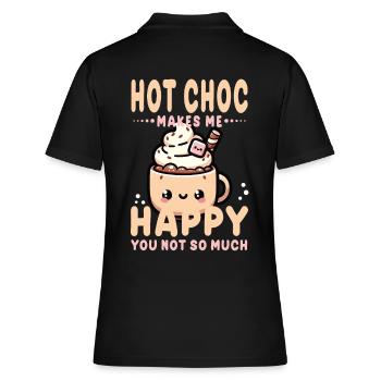 Amateur de chocolat chaud Confort douillet des soirées d’hiver - Polo Femme - noir - Dos - Ailine (174cm)