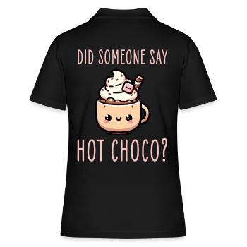 Rêve apaisant pour les amateurs de chocolat chaud et de chocolat chaud - Polo Femme - noir - Dos - Ailine (174cm)