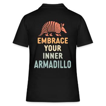 Exclusivité Armadillo Chlamyphoridae Enthusiast - Polo Femme - noir - Dos - Ailine (174cm)