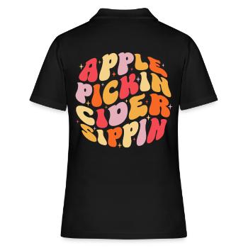 Cidre de pomme Pickin Sippin Groovy Cidre de pomme - Polo Femme - noir - Dos - Ailine (174cm)