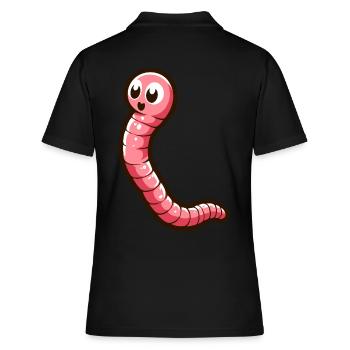 Earthearthworm Personnage de dessin animé drôle - Polo Femme - noir - Dos - Ailine (174cm)
