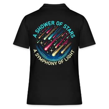 Meteorschauer Astronomie Komet Astronom Meteor - Frauen Polo Shirt - Schwarz - Hinten - Ailine (174cm)