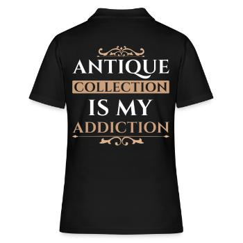 Collectionneur d’antiquités passionné - Célébrez votre - Polo Femme - noir - Dos - Ailine (174cm)