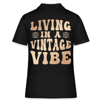 Vivre dans un collectionneur d’Antiquités Vintage Vibe - Polo Femme - noir - Dos - Ailine (174cm)