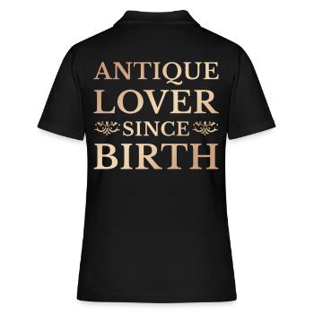 Collectionneur d’antiquités passionné - Vintage Antique - Polo Femme - noir - Dos - Ailine (174cm)