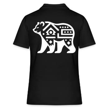 Bär Ureinwohner Amerikas Tierkreis - Frauen Polo Shirt - Schwarz - Hinten - Ailine (174cm)