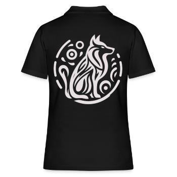 Wolf Ureinwohner Amerikas Tierkreis - Frauen Polo Shirt - Schwarz - Hinten - Ailine (174cm)