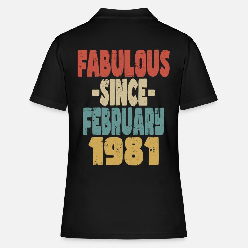 Fabuleux Février 1981 - Polo Femme - noir