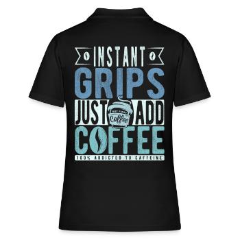 Les poignées instantanées ajoutent simplement du café - Polo Femme - noir - Dos - Ailine (174cm)