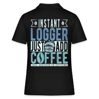 Enregistreur instantané Il suffit d’ajouter du café - Polo Femme - noir - Dos - Ailine (174cm)