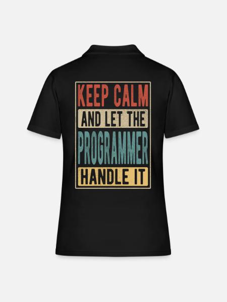 Programmierer Retro Geschenk - Frauen Polo Shirt - Schwarz