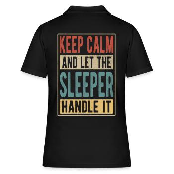 Cadeau rétro Sleeper - Polo Femme - noir - Dos - Ailine (174cm)