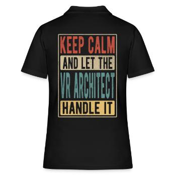 Vr Architekt Retro Geschenk - Frauen Polo Shirt - Schwarz - Hinten - Ailine (174cm)