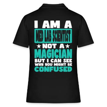 Med Lab Scientist - Frauen Polo Shirt - Schwarz - Hinten - Ailine (174cm)