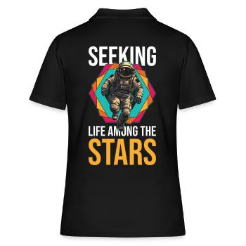 Citation inspirante de l’espace astronaute - Polo Femme - noir - Dos - Ailine (174cm)