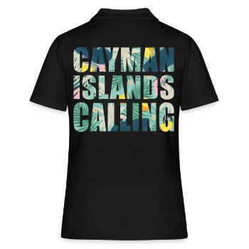 Vacances souvenirs aux îles Caïmans - Polo Femme - noir - Dos - Ailine (174cm)