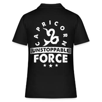 Force imparable du Capricorne - Polo Femme - noir - Dos - Ailine (174cm)