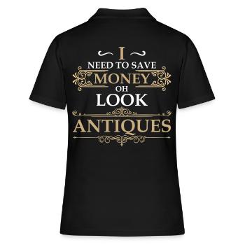 Déclaration essentielle d’un passionné d’antiquités - Polo Femme - noir - Dos - Ailine (174cm)