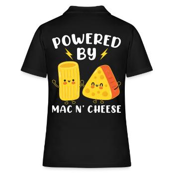 Angetrieben von Mac N' Cheese - Frauen Polo Shirt - Schwarz - Hinten - Ailine (174cm)