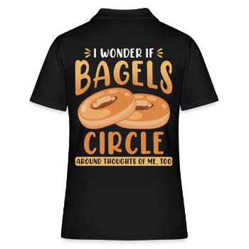 Bagels - Frauen Polo Shirt - Schwarz - Hinten - Ailine (174cm)