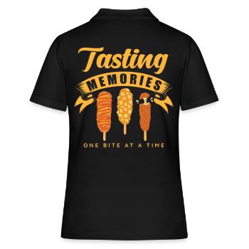 Corn Dogs - Women's Polo Shirt - black - Back - Ailine (174cm)