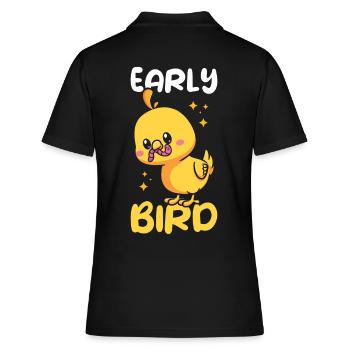 Lève-tôt le matin Grouch Adorable oiseau - Polo Femme - noir - Dos - Ailine (174cm)
