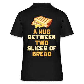 Sandwich Käse Grillkäse Brot - Frauen Polo Shirt - Schwarz - Hinten - Ailine (174cm)