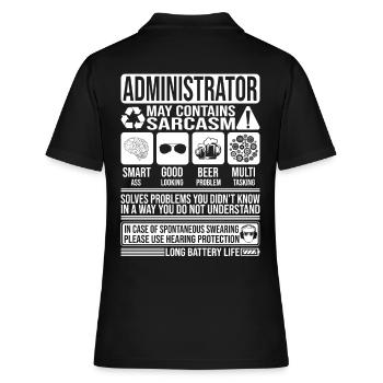 Administrator Sarkasmus lustig Geschenk Administrator - Frauen Polo Shirt - Schwarz - Hinten - Ailine (174cm)