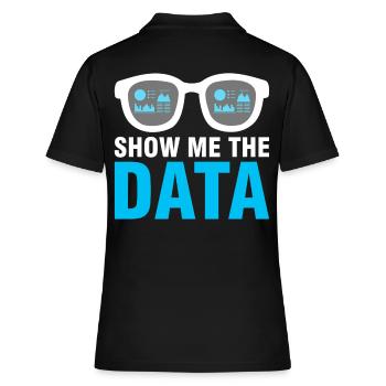 Data Engineer Zeig Mir Die Daten - Frauen Polo Shirt - Schwarz - Hinten - Ailine (174cm)
