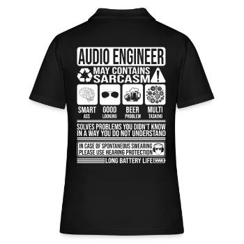 Audio Engineer Sarcasm funny Gift Audio Engineer - Women's Polo Shirt - black - Back - Ailine (174cm)