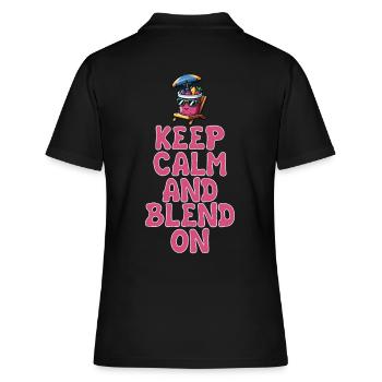 Keep Calm And Blend On Summer Retreat - Women's Polo Shirt - black - Back - Ailine (174cm)