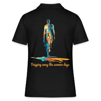 Heiße Tage Schmelzen Dahin - Frauen Polo Shirt - Schwarz - Hinten - Ailine (174cm)