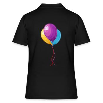 Ballons colorés célébration fantaisie Motif - Polo Femme - noir - Dos - Ailine (174cm)