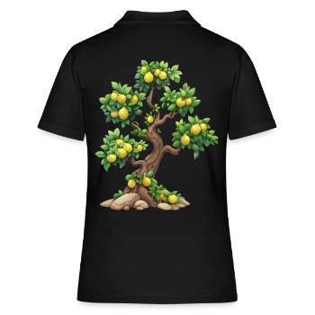 Citronnier, Idylle Naturelle, Rafraîchissement - Polo Femme - noir - Dos - Ailine (174cm)