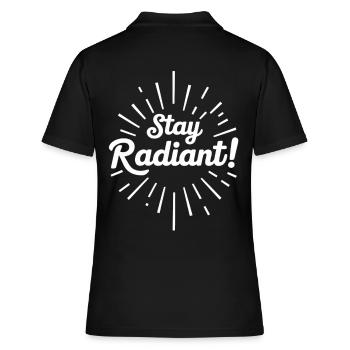 Rester radieux Positivité Motivation - Polo Femme - noir - Dos - Ailine (174cm)