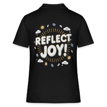 Refléter la joie, la positivité et la joie - Polo Femme - noir - Dos - Ailine (174cm)