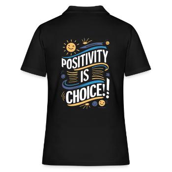 La positivité est un choix - Polo Femme - noir - Dos - Ailine (174cm)