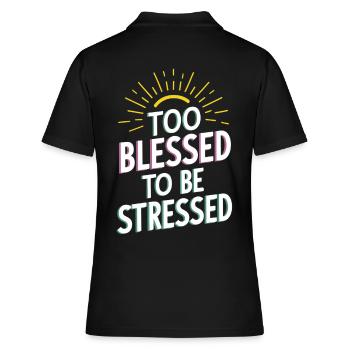 Too to be stressed - Women's Polo Shirt - black - Back - Ailine (174cm)