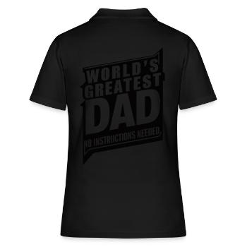 Le meilleur papa du monde - Sans instructions - Polo Femme - noir - Dos - Ailine (174cm)