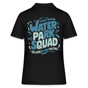 Parc aquatique Squad : vacances en famille, plaisir aquatique - Polo Femme - noir - Dos - Ailine (174cm)