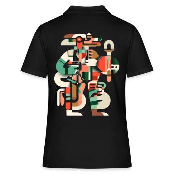 Dieu Maya Mythologie Maya Itzamna - Polo Femme - noir - Dos - Ailine (174cm)
