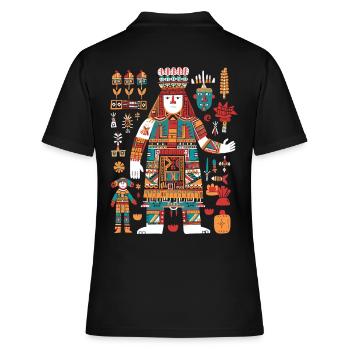 Itzamna Maya God Mythologie maya - Polo Femme - noir - Dos - Ailine (174cm)