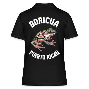 Boricua Porto Rico Coqui Porto Rico Artistique - Polo Femme - noir - Dos - Ailine (174cm)
