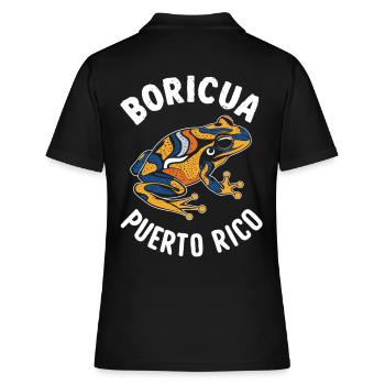 Boricua Porto Rico Coqui Portoricain - Polo Femme - noir - Dos - Ailine (174cm)