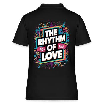 Der Rhythmus Der Liebe 90s R&B - Frauen Polo Shirt - Schwarz - Hinten - Ailine (174cm)